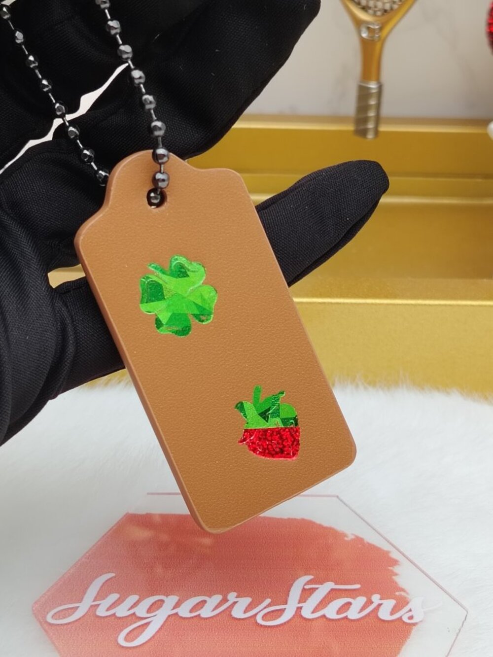 Coach tag bag charm purse charm